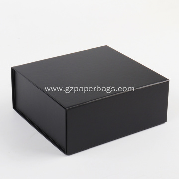 Black Cardboard Folded Paper Box with Lid